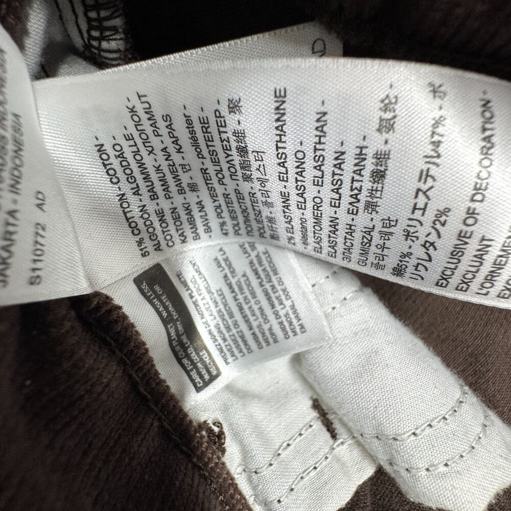 Levi’s PREMIUM WEDGIE STRAIGHT BIG E Hot Fudge Corduroy Pants Jeans Patchwork 25 - Picture 6 of 12